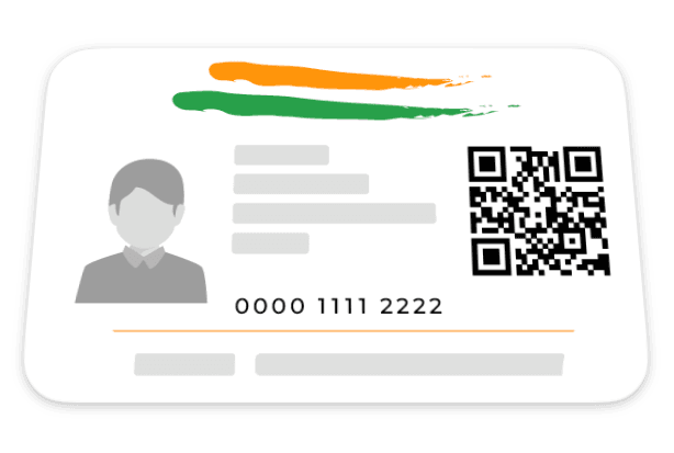 An Aadhaar card, used to verify profiles on Shubhvivah